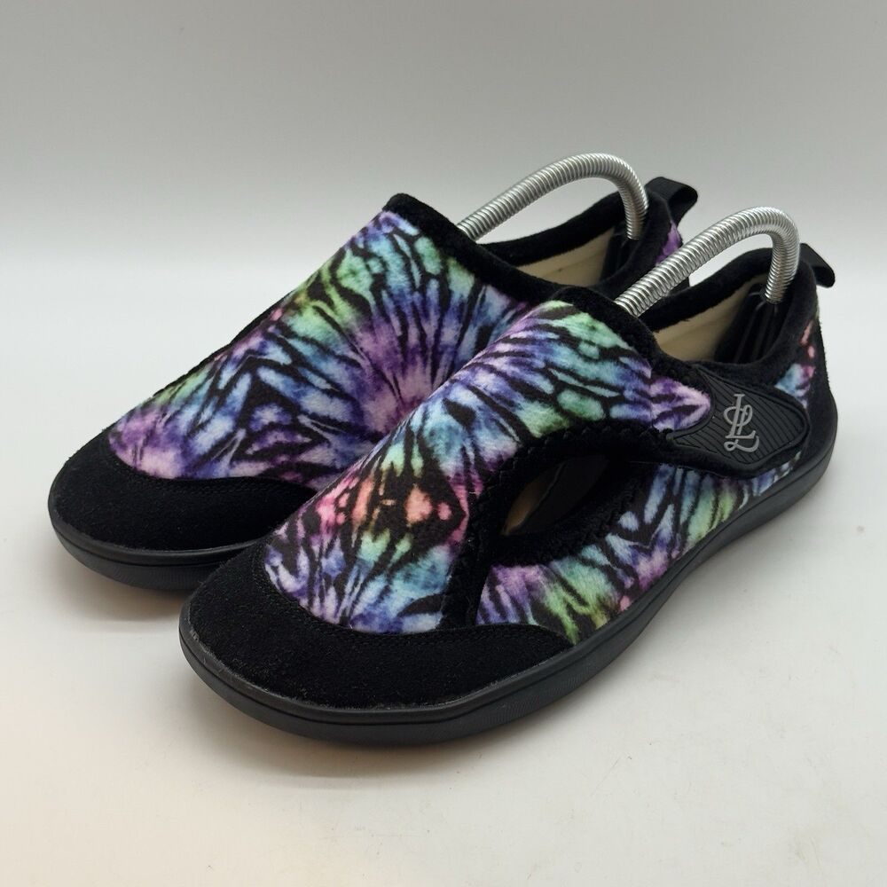 Leisfit Diabetic Outdoor Indoor Shoe Women's 9.5W Multicolor Hook & Loop Flats